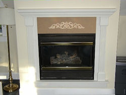 Gas fireplace surround and embellishment